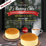Get Two Boxes of Golden Cheese Cake for ₱480 @ Grand Castella in Eastwood Mall