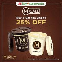Special Discounts on Magnum Ice Cream in AllDay Supermarket @ Evia Lifestyle Center