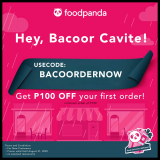 ₱100 Less on First Order Using Voucher Code @ Food Panda