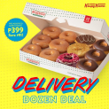Krispy Kreme – Delivery Dozen Deal for ₱399 (Save ₱91)