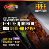 Gerry’s Grill – FREE BBQ for Every ₱500 Worth of Meals