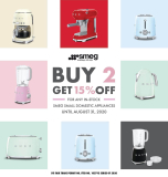 Smeg – Buy 2, Get 15% Off Small Domestic Appliances
