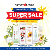 Human Nature – National Heroes Day Super Sale: Get 8% Off or ₱31 Off Favorite Products