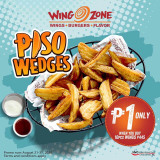 Wing Zone – Piso Wedges Promo: ₱1 Wedges for Every Purchase of 10 Pieces Wings