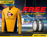 Dunlop Tires – FREE 1 Dunlop Motorcycle Jersey for Every Purchase of 2 Dunlop Motorcycle Tires