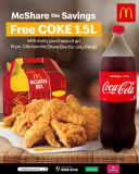 McDonald’s – Get a FREE 1.5L Coke with an 8-pc. McShare Box for ₱440