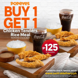 Popeyes – Buy 1, Get 1 Chicken Tenders Rice Meal for ₱125
