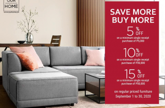 Our Home – Up to 15% Off on Regular Priced Furniture