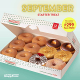Krispy Kreme – September Starter Treat: 6 Original Glazed and 6 Bestselling Donuts for ₱299 (₱Save 126)