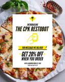California Pizza Kitchen – Receive a 20% Discount When You Order via the CPK Restobot