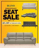 Blims – Anniversary Seat Sale: Save 40% Off on Featured Sofas + 3 Months of 0% Interest
