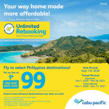 Cebu Pacific – Seat Sale: As Low As ₱99 to Select Philippine Destinations
