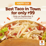 Pancake House – 9.9 Sale: Tacos for Only ₱99