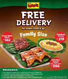 Mang Inasal – FREE Delivery for Orders ₱200 and Up
