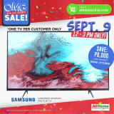AllHome – 9.9 Sale: Save ₱8,000 When You Buy a Samsung Flat TV