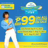 Cebu Pacific – 9.9 Super Seat Fest: Pay As Low As ₱99 on All Destinations