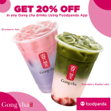 Gong cha – Get 20% Off in Any Drink Ordered via the Foodpanda App