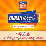 Cw Home Depot – Bright Deals Weekend Sale: At Least 10% Off on Lighting and Other Electrical Products