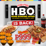 Peri Peri Charcoal Chicken & Sauce Bar – Home Bonding Offer (H.B.O.) is Back for ₱999 (Save ₱1,030)