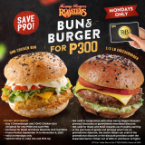 Kenny Rogers Roasters – Monday Exclusive: Bun and Burger Promo for ₱300 (Save ₱90)