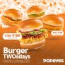 Popeyes – Burger TWOsdays: Buy 1, Get 1 Burgers