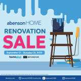 Abenson Home – Big Discounts at the Renovation Sale Event in Homeplus and SB Furniture
