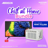Abenson – Chill at Home Bundle: TV and Aircon Combo for ₱13,990 (Was ₱19,490)