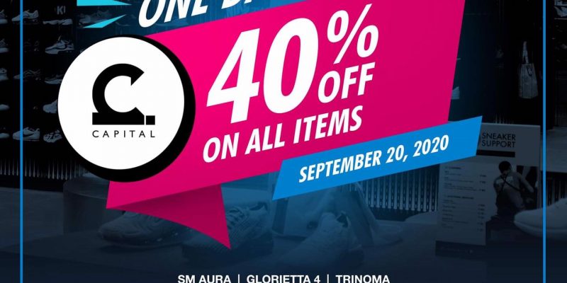 Capital – One Day Only: 40% Off on All Items