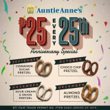 Auntie Anne’s – ₱25 Pretzels Every 25th of the Month (Until December 2020)