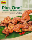 Mang Inasal – Order 6 pcs. Chicken Inasal Regular and Get 1 FREE