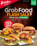 Zark’s Burgers – Flash Sale: Get 15% Off on Your Order via GrabFood