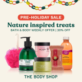 The Body Shop – Pre-Holiday Sale: Get Bath and Body Treats Up to 20% Off