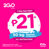 2GO Travel – 1-Day Sea Sale: ₱21 Fare on All Destinations
