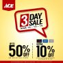 ACE Hardware – 3-Day Sale: Get Up to 50% Off Selected Items