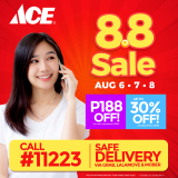 ACE Hardware – 8.8 Sale: Get Up to 30% Off and P188 Off