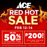 ACE Hardware – Red Hot Sale: Up to 50% Off and ₱200 Off Deals