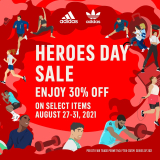 Adidas – Heroes Day Sale: Get 30% Off on Select Items