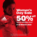 Adidas – Women’s Day Sale: Get 50% Off Women and Unisex Items