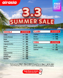 AirAsia – 3.3 Summer Sale Promo