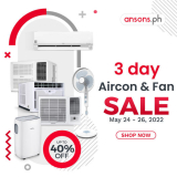 Anson’s – 3-Day Aircon and Fan Sale