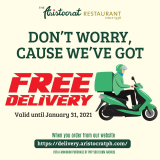 The Aristocrat Restaurant – FREE Delivery Promo