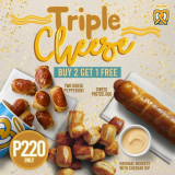 Auntie Anne’s – Buy 2, Get 1 FREE on Triple Cheese Items for ₱220