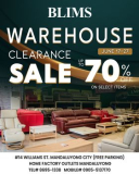 BLIMS – Warehouse Clearance Sale: Get Up to 70% Off