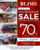 BLIMS Fine Furniture – Warehouse Sale: Get Up to 70% Off