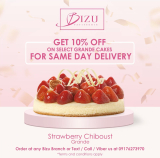 Bizu Patisserie – 10% Off Grande Cakes Delivery Promo