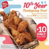 Bonchon Chicken – Get 3-Pc Chicken Rack for ₱10 For Min Spend of ₱499