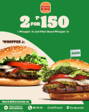 Burger King – 2 for P150 Promo