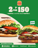 Burger King – 2 for P150 Whopper Jr. Promo