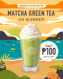 The Coffee Bean and Tea Leaf (CBTL) – Matcha Green Tea for ₱100