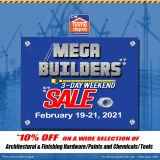 CW Home Depot – Mega Builders Sale: Get 10% Off